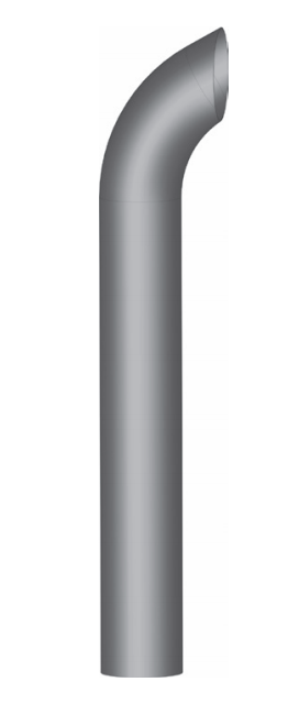 Stack 5" X 84" Curved Id Chrome