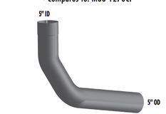 Elbow Chrome Fits kenworth 5” Left Side ID/OD