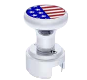 Chrome 13/15/18 Speed Thread-on Gearshift Knob With Adapter - US Flag