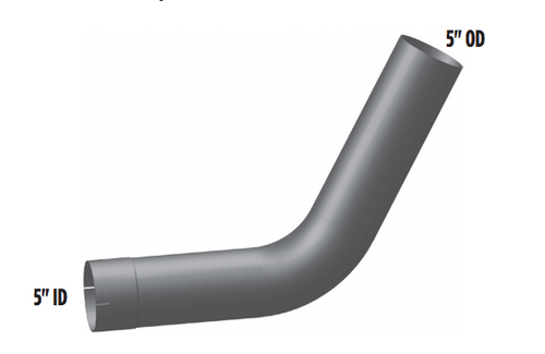 Chrome Exhaust Elbow 60 Degree Fits Kenworth
