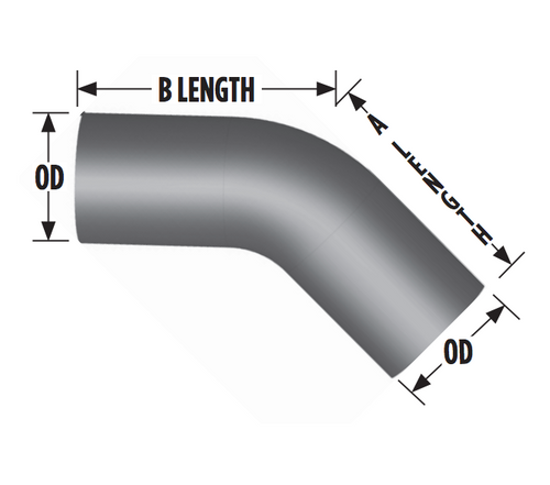 5" Elbow, Chrome 45Deg, Od/Od