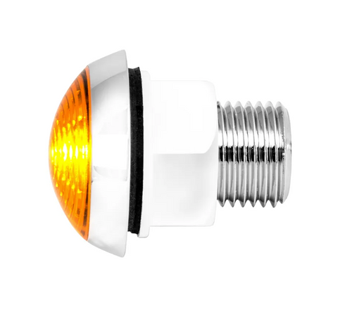 1-1/4" Mini Moon Dual Function LED Light Classic Style Lens Amber/Amber