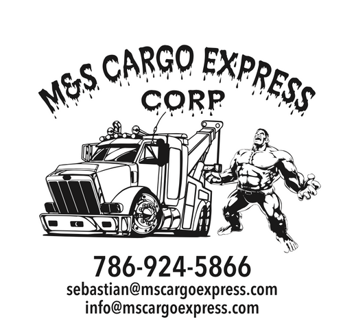 Mud Flap 24”X 24” Grooved Poly Color Black With Logo M&S Cargo Express