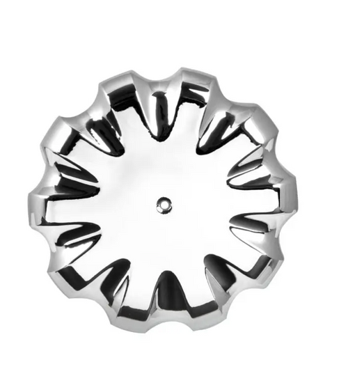 3-7/8" H Screw-On Chrome Plastic 33mm Flat Top Torx Lug Nut Cove