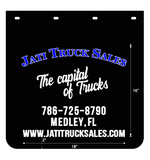 Mud Flap 24”X 24” ¼” Poly/Rubber,  Color Black With Logo