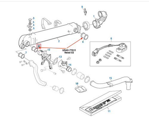 Connecting Pipe Fits Detroit Diesel DD13 & DD15 Engines