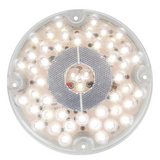 White/clear 7" Round LED Bus Light Back Up