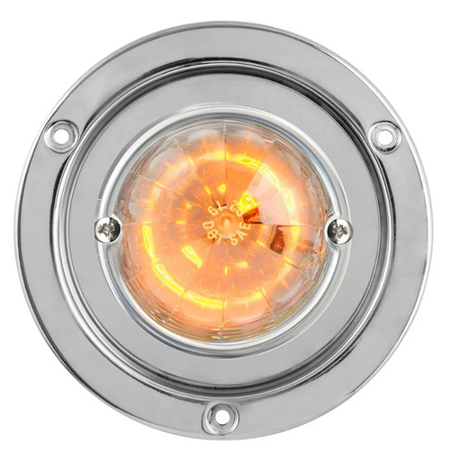 Classic Watermelon LED Light with Stainless Steel Flange Mount Bezel