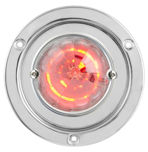 Classic Watermelon LED Light with Stainless Steel Flange Mount Bezel