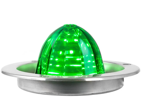 Classic Watermelon LED Light with Stainless Steel Flange Mount Bezel