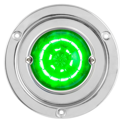 Classic Watermelon LED Light with Stainless Steel Flange Mount Bezel