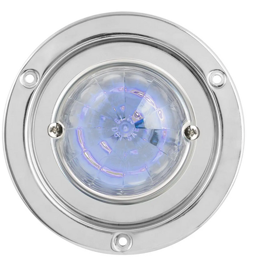 Classic Watermelon LED Light with Stainless Steel Flange Mount Bezel