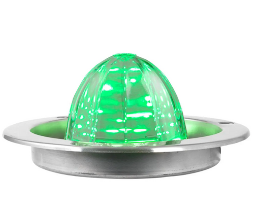 Classic Watermelon LED Light with Stainless Steel Flange Mount Bezel