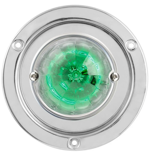 Classic Watermelon LED Light with Stainless Steel Flange Mount Bezel