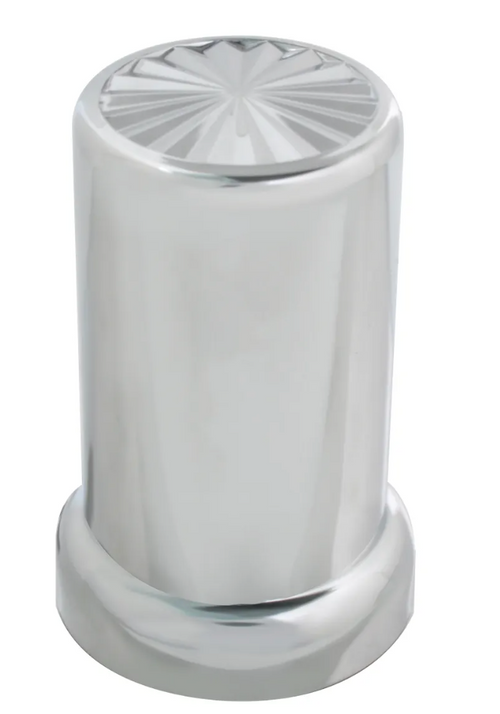 Lug Nut Cover Chrome Plastic Cylinder 3 1/4" Push ( EACH )
