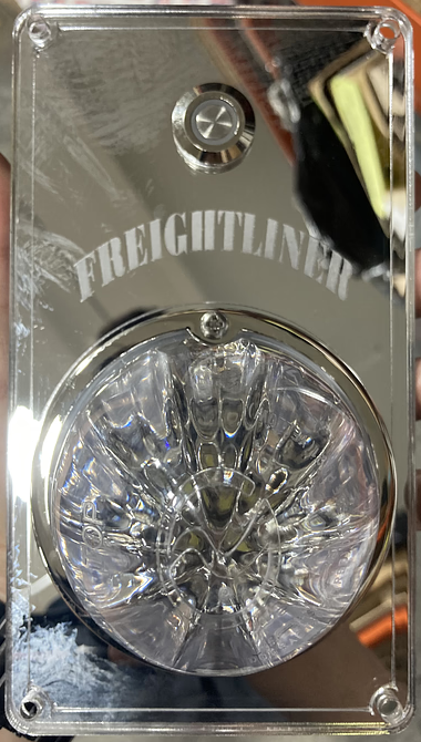 White/Red Clear Watermelon Interior Dome Light Plate Fits Freightliner Century,Columbia,Cascadia