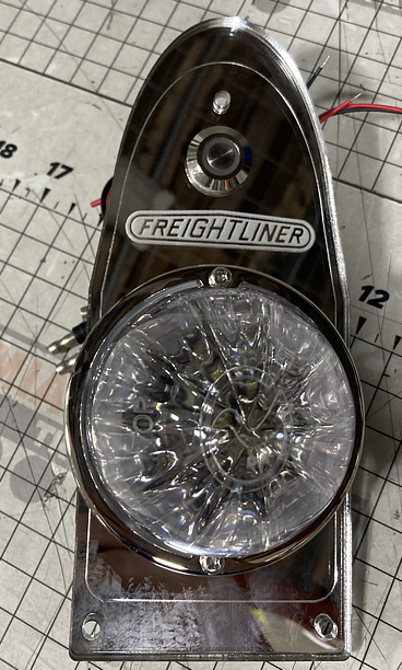 White/Red Clear Interior Watermelon Dome Light Plate Fits Freightliner Classic/Fld120