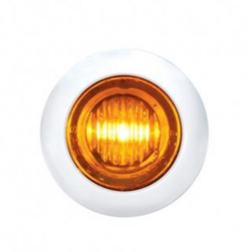 3 LED Mini Light With Bezel (Clearance/Marker) - Amber LED/Amber 