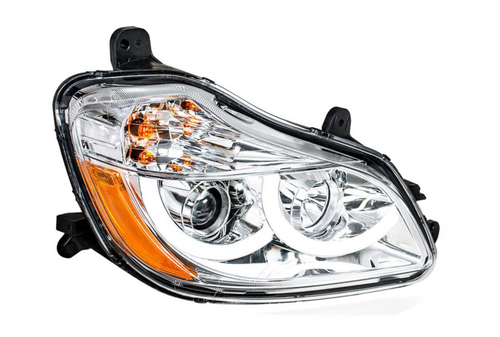 Chrome Projection Headlight With LED Position Light For 2013-2021 Kenworth T680 -Passenger