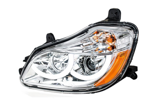 Chrome Projection Headlight With LED Position Light For 2013-2021 Kenworth T680 - Driver