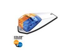 17 LED Double Fury Light Grakon 5000 Style Square Cab Light - Amber & Blue LED/Clear Lens