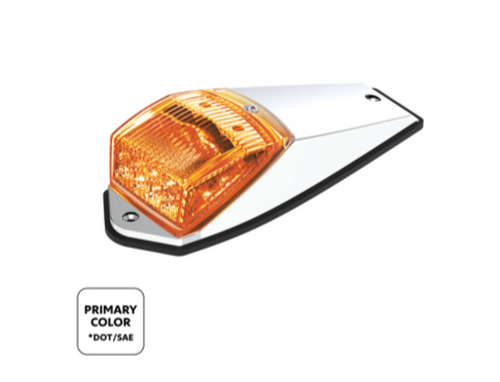 17 LED Double Fury Light Grakon 5000 Style Square Cab Light - Amber & Blue LED/Clear Lens