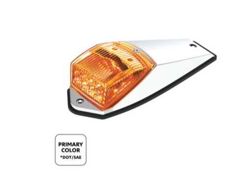 17 LED Double Fury Light Grakon 5000 Style Square Cab Light - Amber & Green LED/Clear Lens