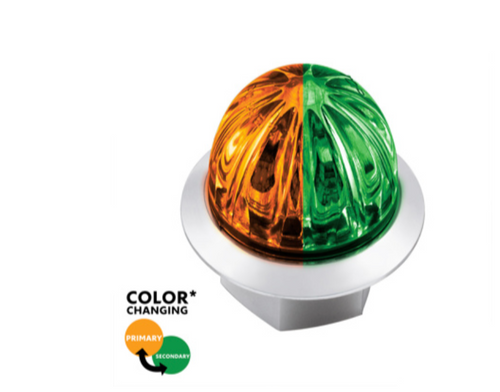  4 LED 3/4" Mini Watermelon Double Fury Light With Clear Lens (Clearance/Marker)
