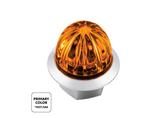  4 LED 3/4" Mini Watermelon Double Fury Light With Clear Lens (Clearance/Marker)