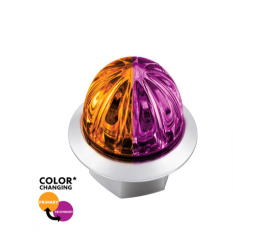  4 LED 3/4" Mini Watermelon Double Fury Light With Clear Lens (Clearance/Marker)