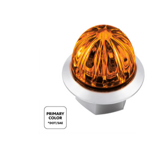  4 LED 3/4" Mini Watermelon Double Fury Light With Clear Lens (Clearance/Marker)