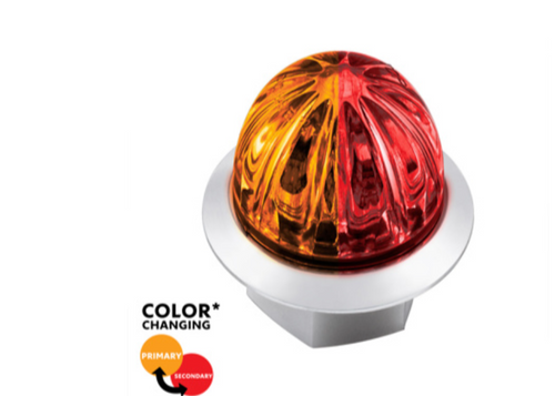  4 LED 3/4" Mini Watermelon Double Fury Light With Clear Lens (Clearance/Marker)