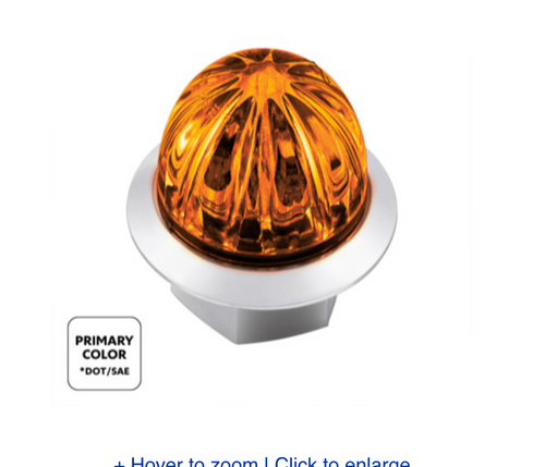  4 LED 3/4" Mini Watermelon Double Fury Light With Clear Lens (Clearance/Marker)