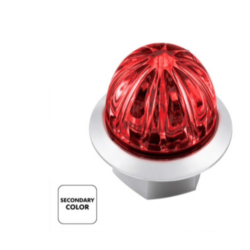  4 LED 3/4" Mini Watermelon Double Fury Light With Clear Lens (Clearance/Marker)