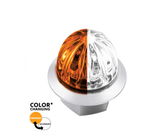 4 LED 3/4" Mini Watermelon Double Fury Light With Clear Lens (Clearance/Marker)