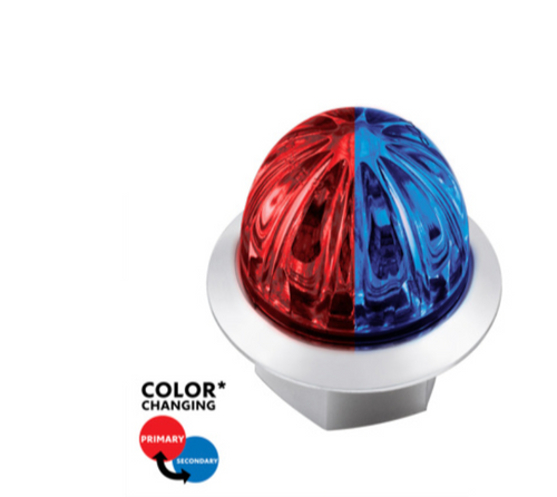  4 LED 3/4" Mini Watermelon Double Fury Light With Clear Lens (Clearance/Marker)