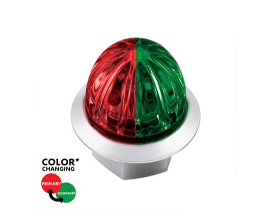  4 LED 3/4" Mini Watermelon Double Fury Light With Clear Lens (Clearance/Marker)