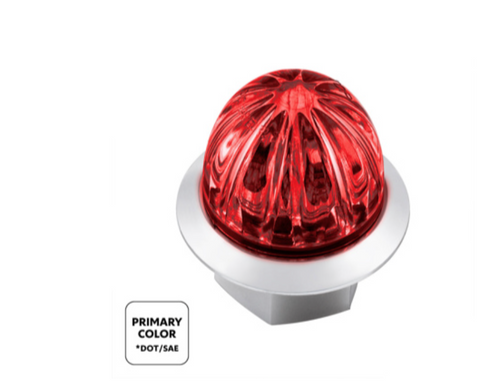  4 LED 3/4" Mini Watermelon Double Fury Light With Clear Lens (Clearance/Marker)