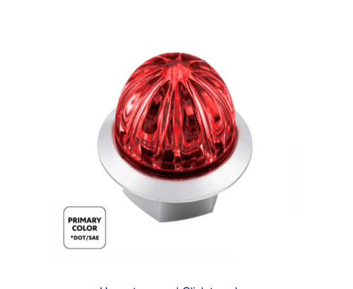  4 LED 3/4" Mini Watermelon Double Fury Light With Clear Lens (Clearance/Marker)