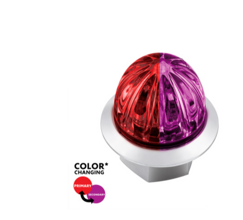  4 LED 3/4" Mini Watermelon Double Fury Light With Clear Lens (Clearance/Marker)