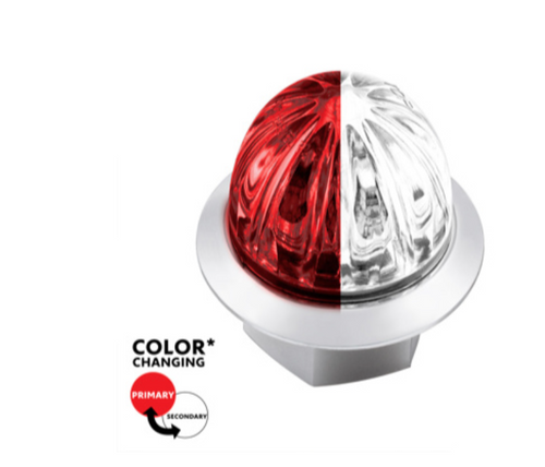  4 LED 3/4" Mini Watermelon Double Fury Light With Clear Lens (Clearance/Marker)