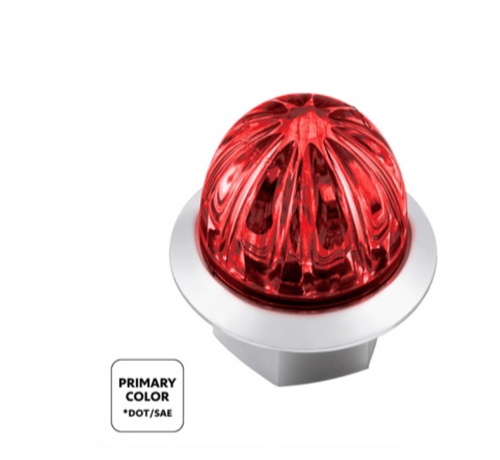  4 LED 3/4" Mini Watermelon Double Fury Light With Clear Lens (Clearance/Marker)