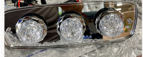 Sleeper Dome Light Plate 3 White light hole Fits Kenworth T680