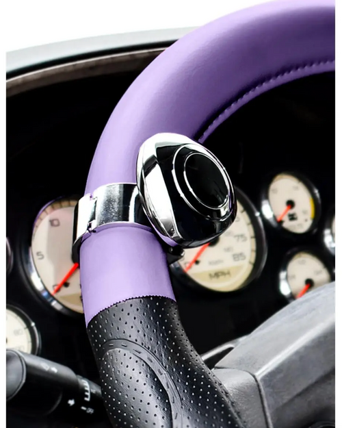 Black Steering Wheel Spinner Knob with Larger Diameter