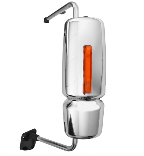 Complete Mirror Assembly fits International Workstar with Chrome Cover Driver Side