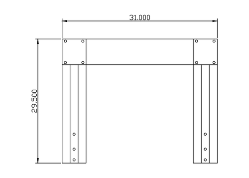 Chrome Support (fits Mack RD 613, 615, 615A) 3 Piece Set