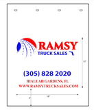 Mud Flap 24”X 30” ¼” Poly/Rubber, Color White With Logo