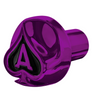 Ace Of Spades Air Valve Knob - Candy Purple With Gloss Black Inlay