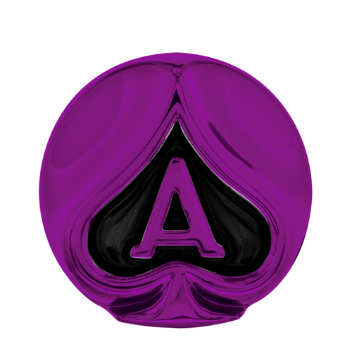 Ace Of Spades Air Valve Knob - Candy Purple With Gloss Black Inlay
