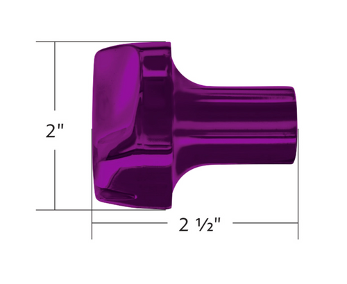 Ace Of Spades Air Valve Knob - Candy Purple With Gloss Black Inlay